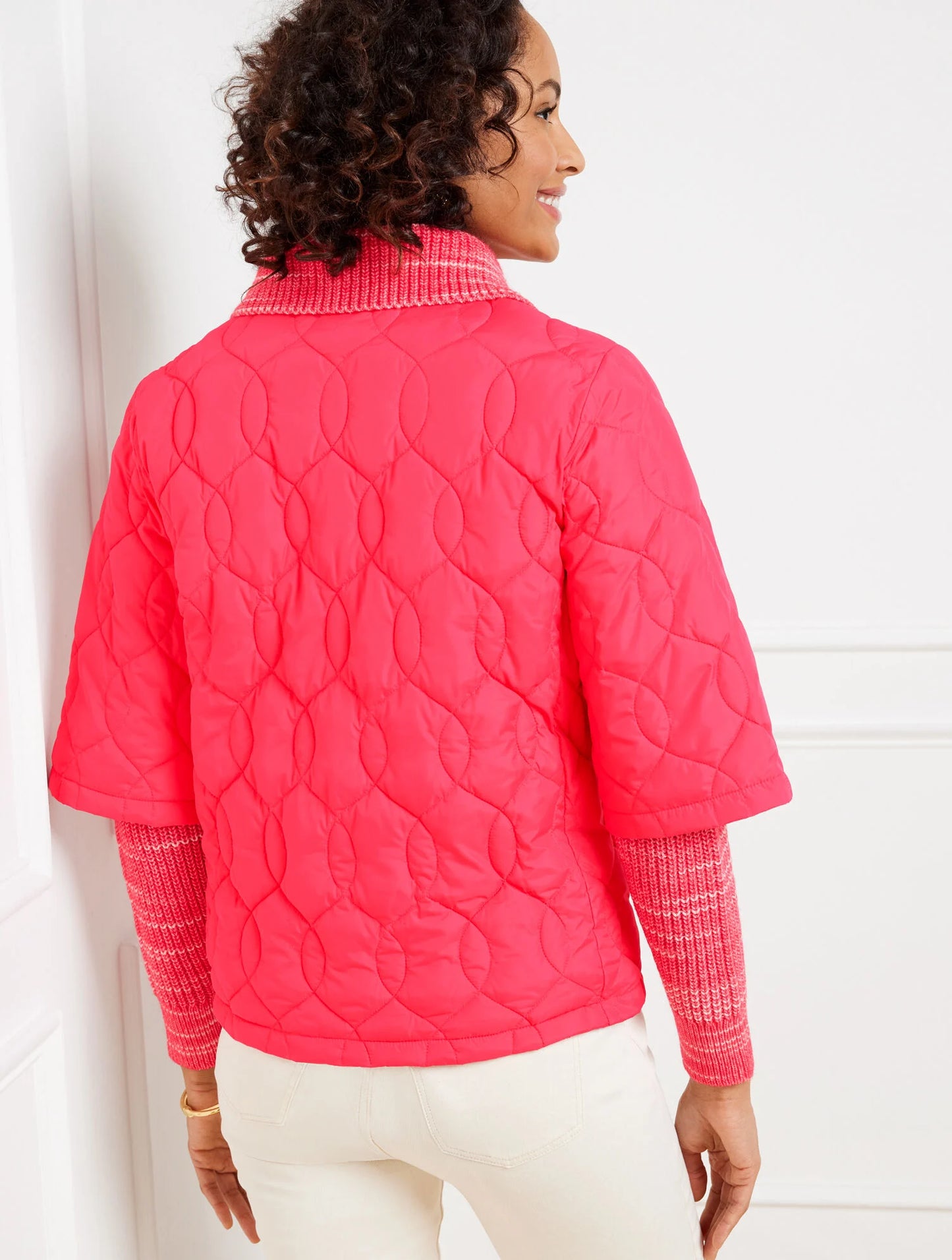 Short Sleeve Quilted Puffer Jacket