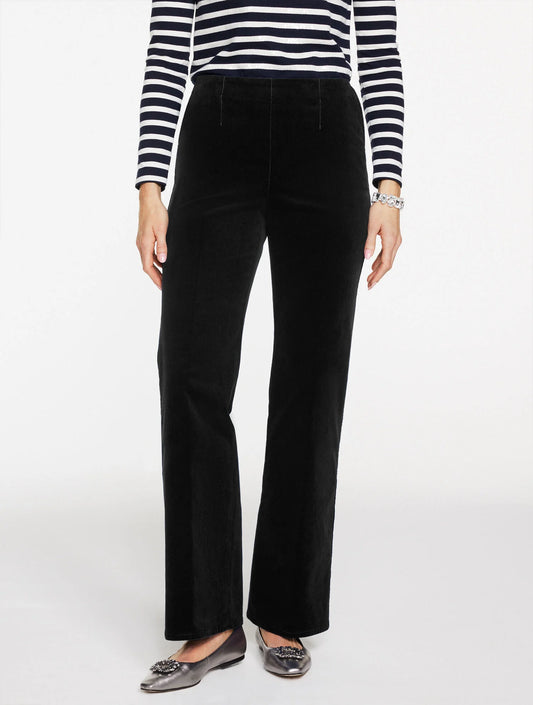 Trouser Leg Corduroy Pull-On Pants