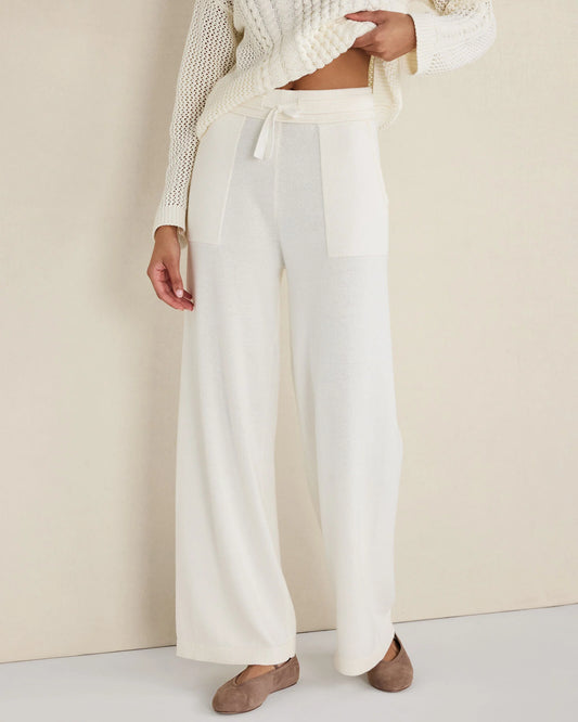 Organic Cotton Knit Wide Leg Pants