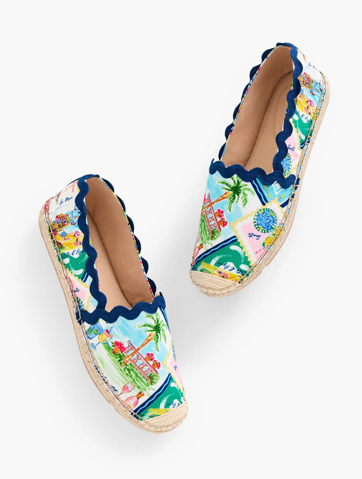 Izzy Canvas Espadrille Flats - Summer Vista