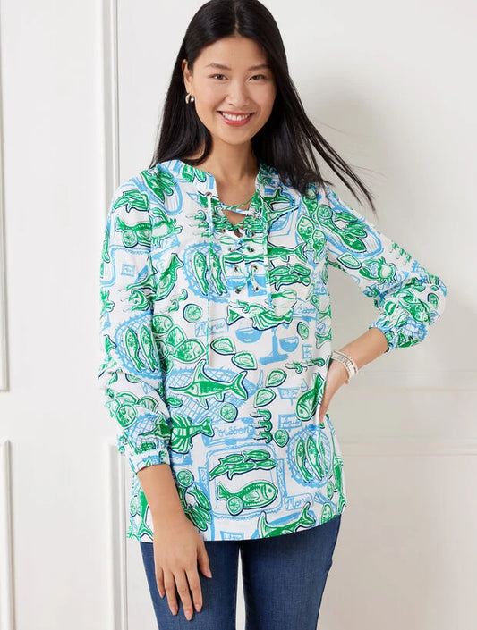 Lace-Up Tunic - Fish Market