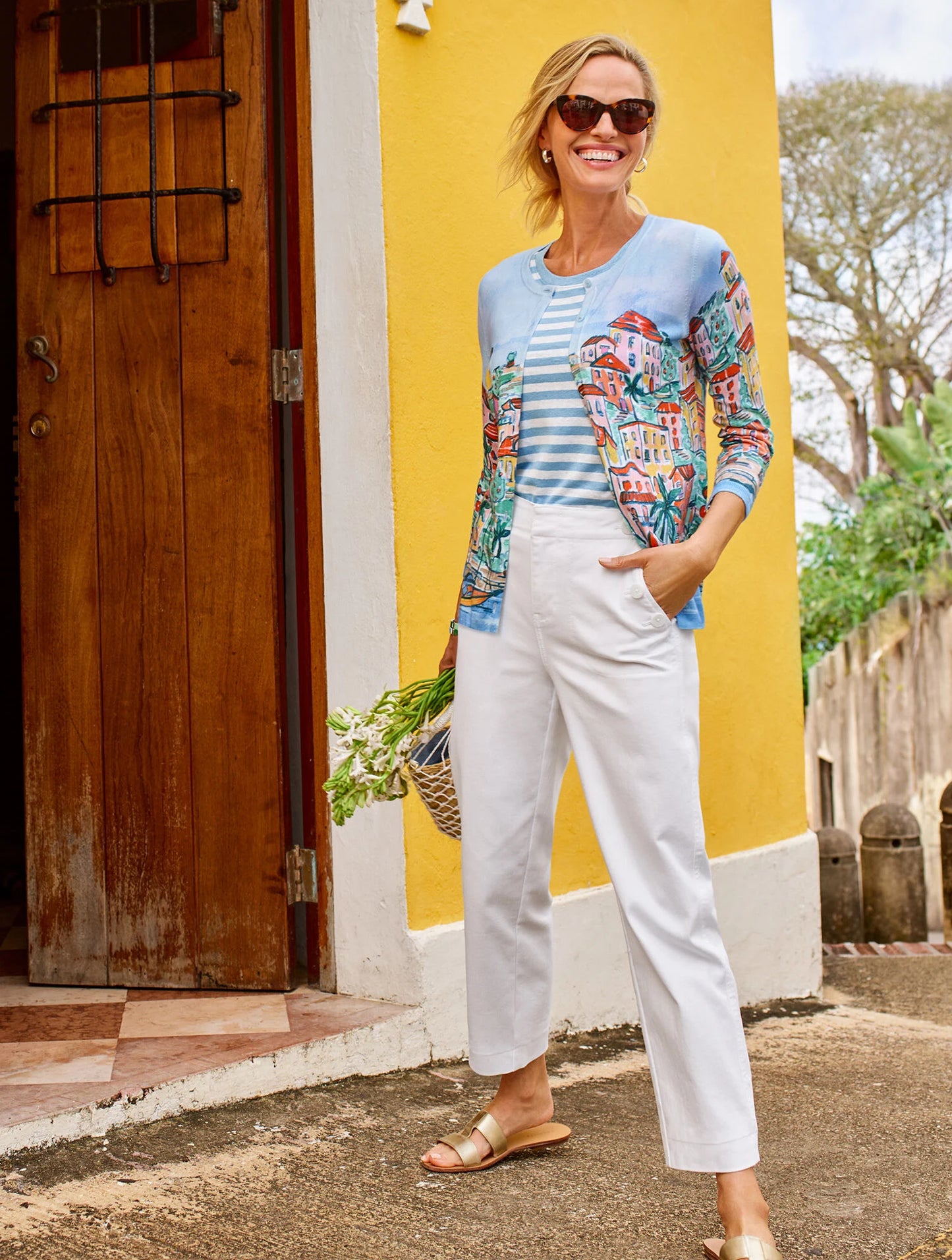 Hannah Metallic Vachetta Slides