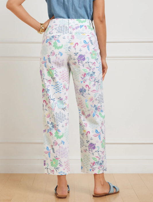 Straight Crop Pants - Whimsical Jacobean