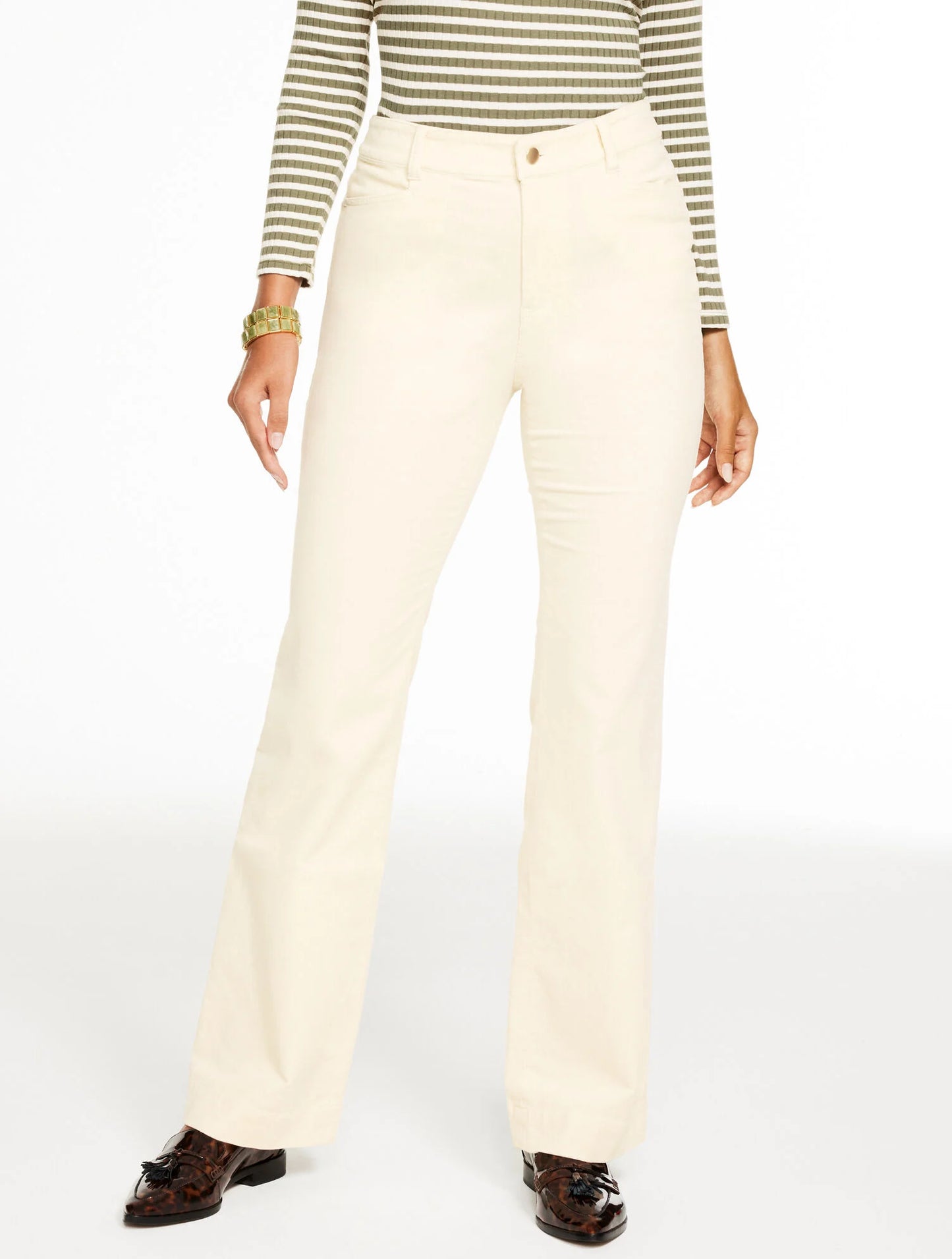 Flare Leg Stretch Corduroy Pants