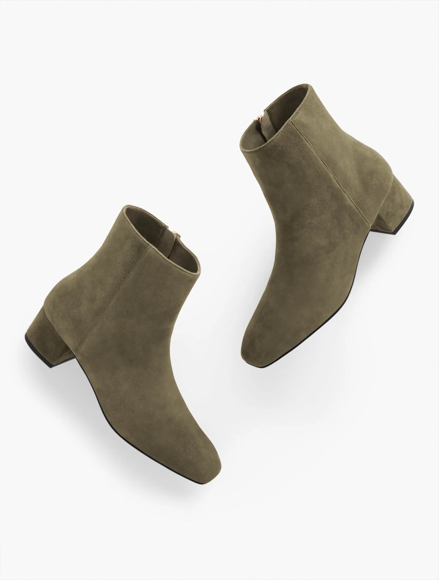 Perla Suede Block Heel Ankle Boots