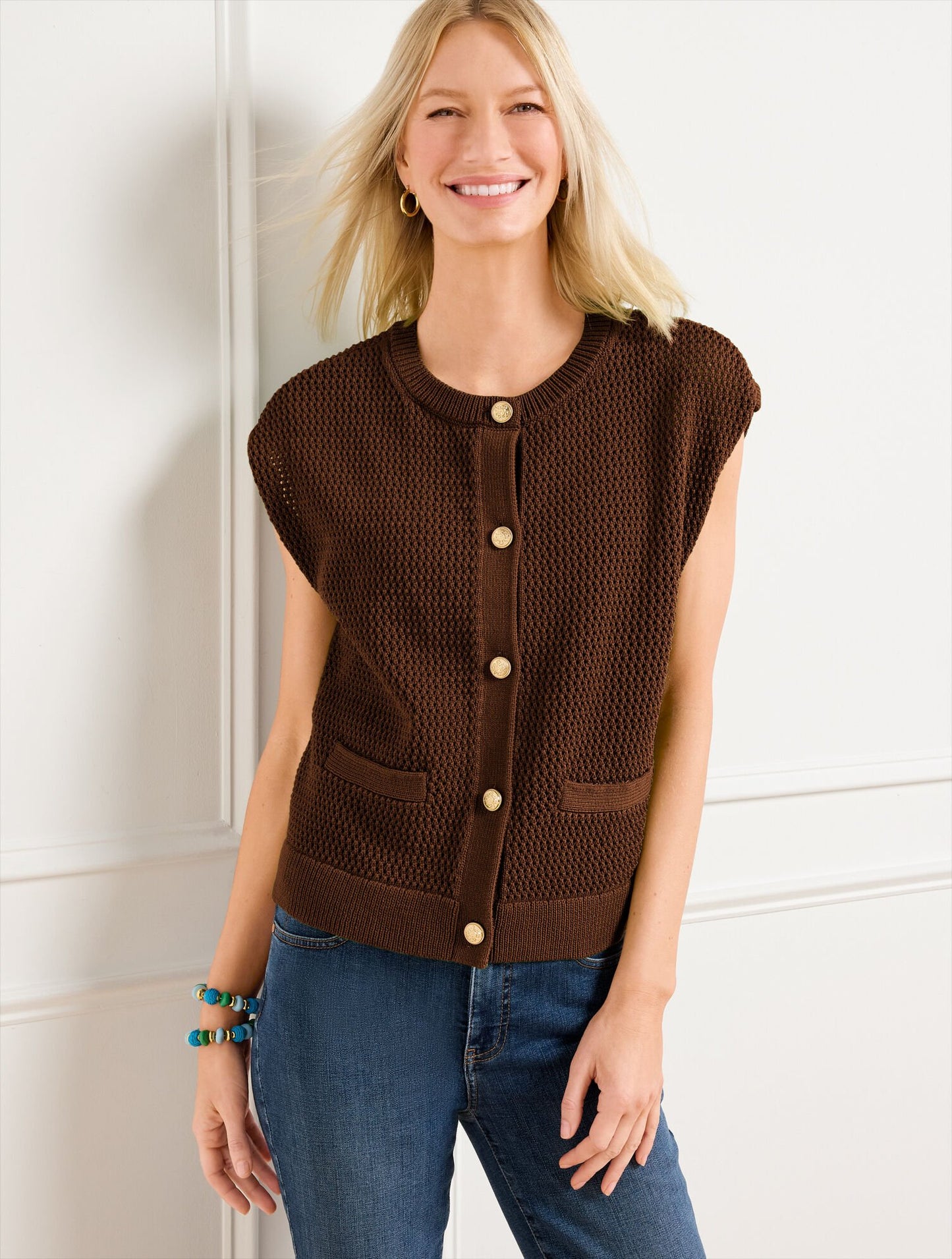 Mesh Stitch Sweater Shell
