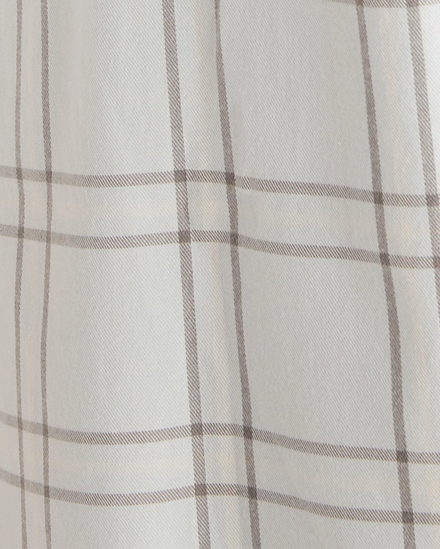 Lightweight Flannel Windowpane Pajama Top