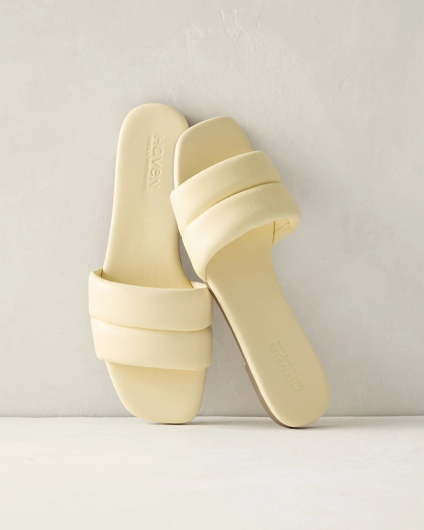 Quilted Leather Slides