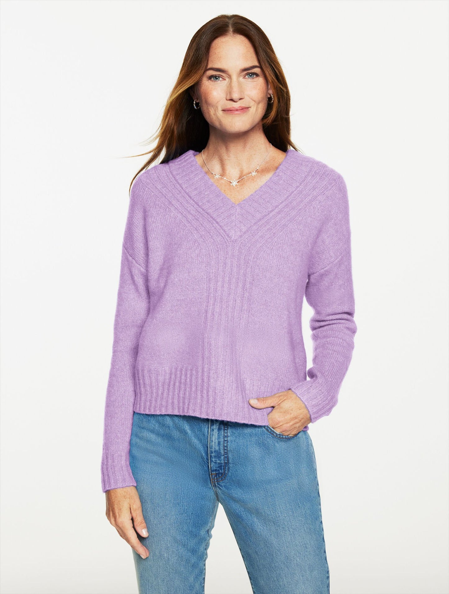Wool Blend V-Neck Sweater