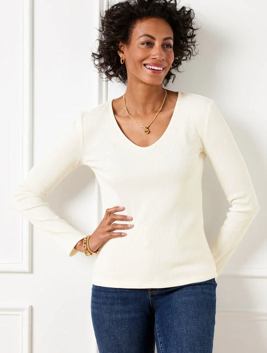 Ribbed Long Sleeve Tee