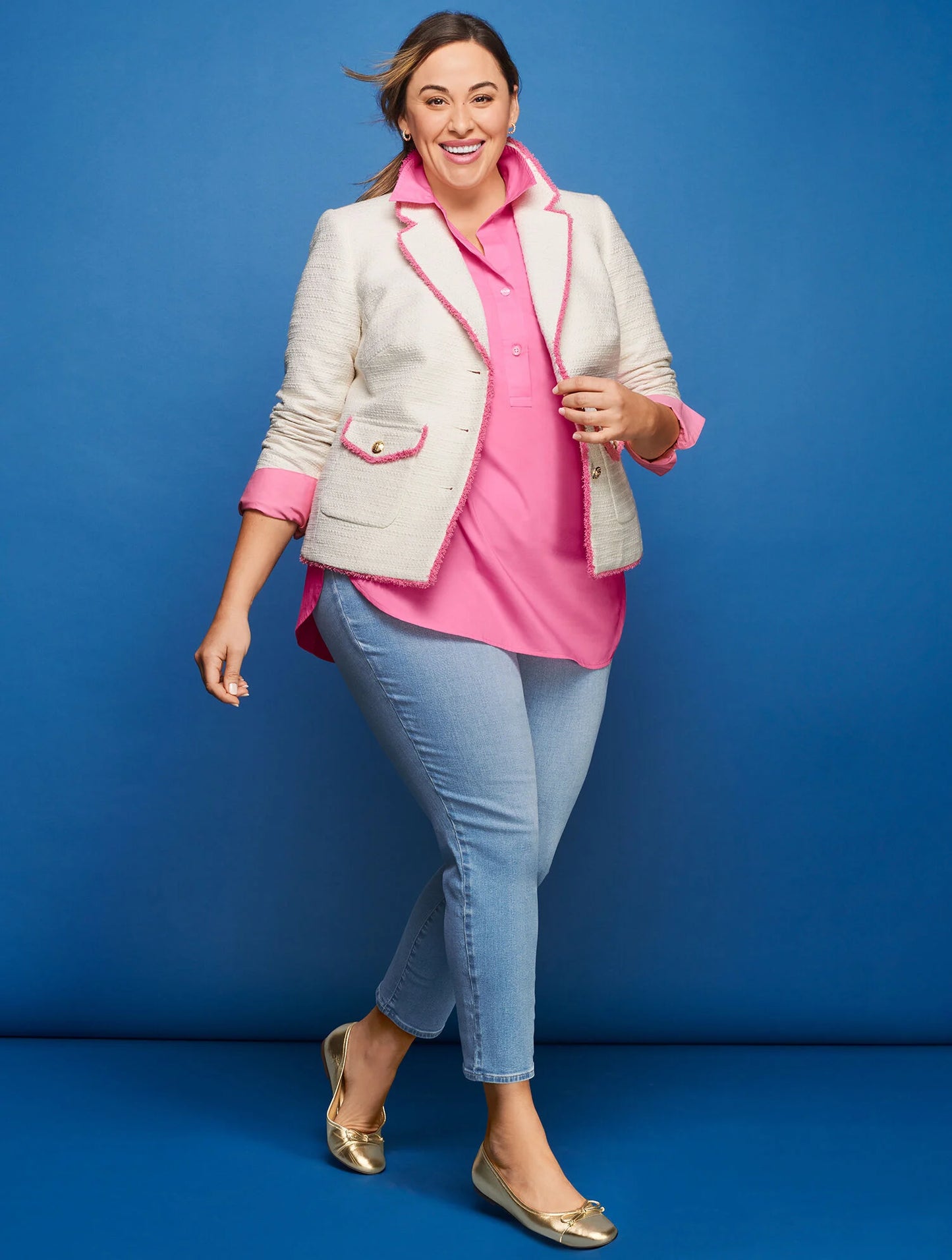 Blair Cap Toe Metallic Nappa Ballet Flats