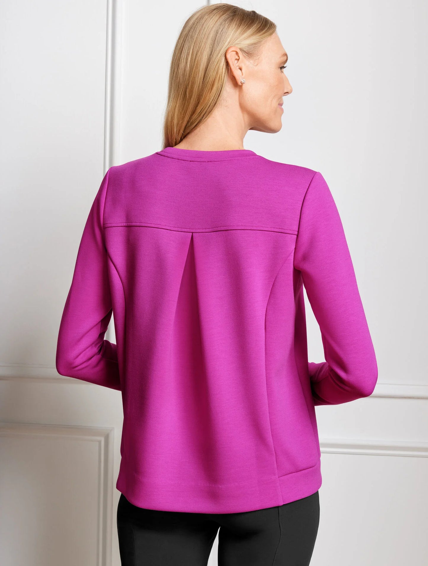 Pleated Back Modern Scuba Pullover