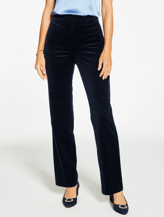 Straight Leg Velveteen Pants