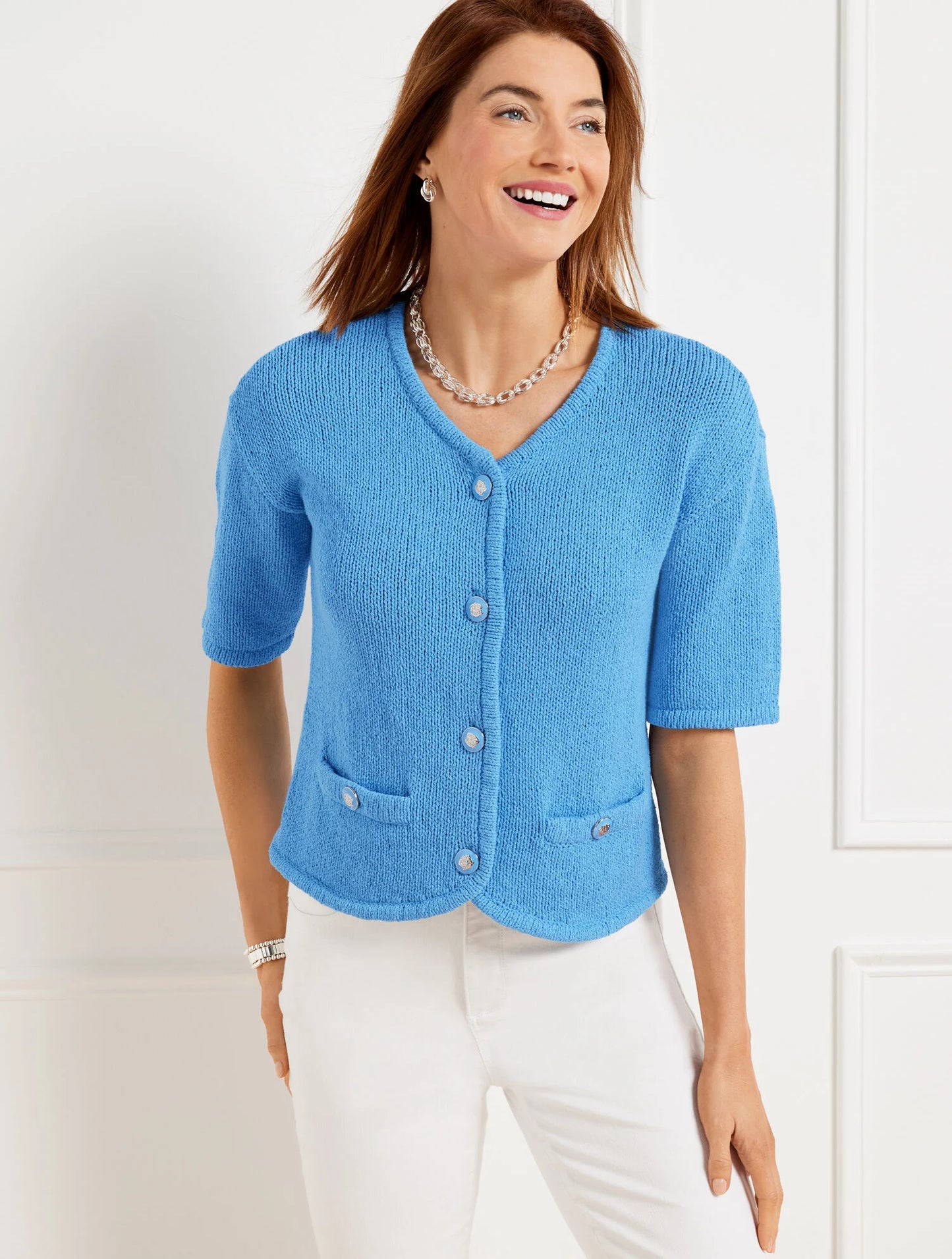 Elbow Sleeve Sweater Jacket