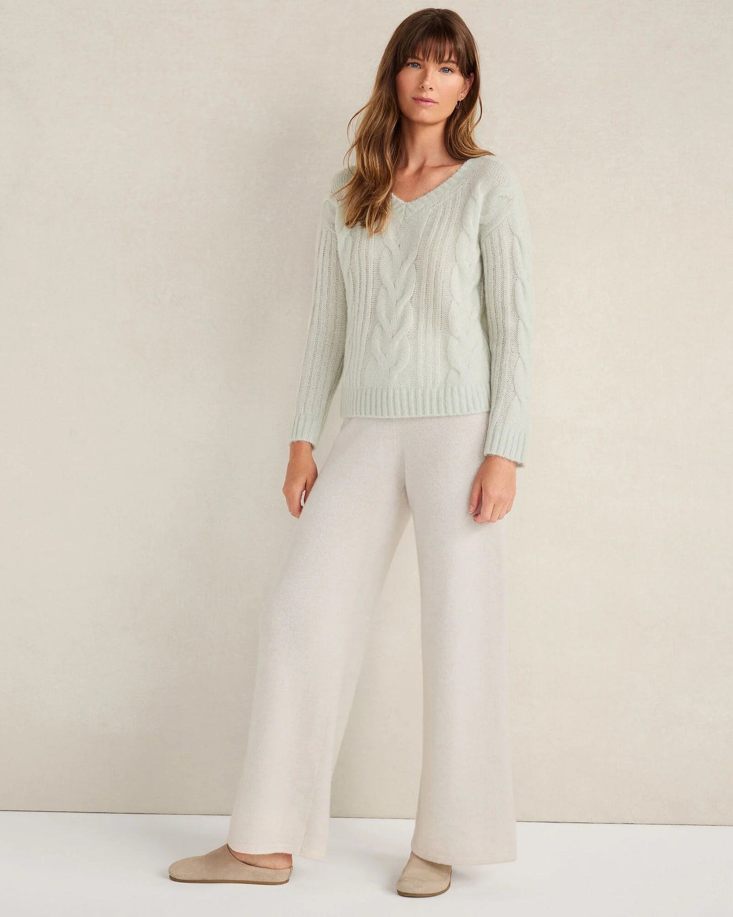 Lofty Knit V-Neck Sweater