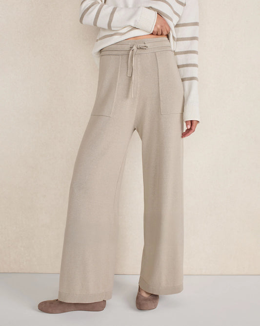 Organic Cotton Knit Wide Leg Pants