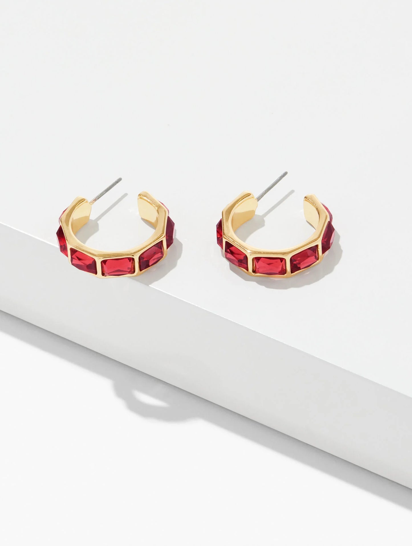 Crystal Gleam Hoop Earrings