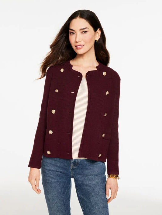 Texture Stitch Double Breasted Jacket