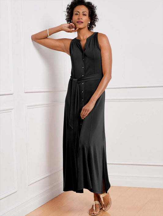 Jersey Maxi Shirtdress