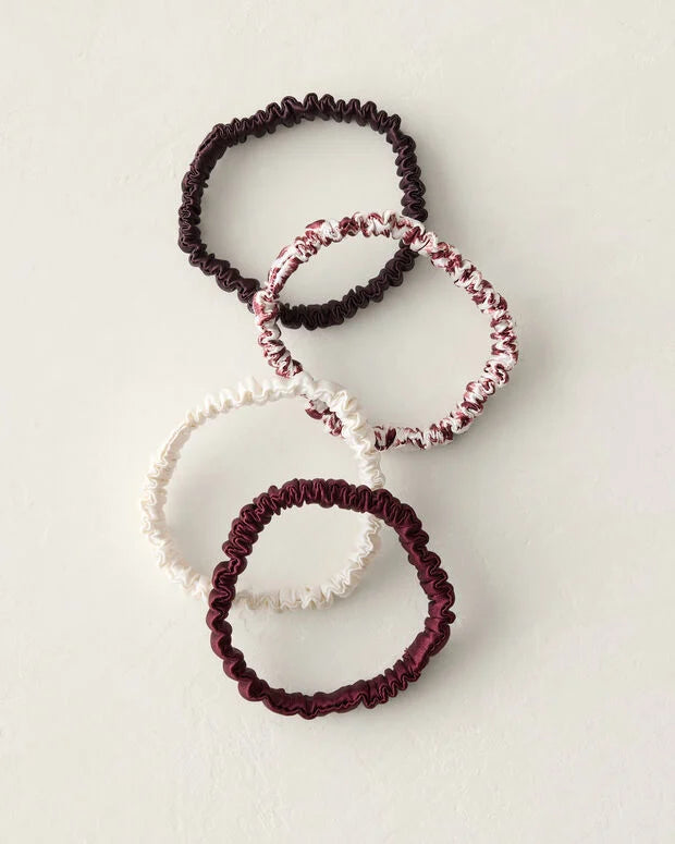 Washable Silk Hair Ties — Animal Dot Multi