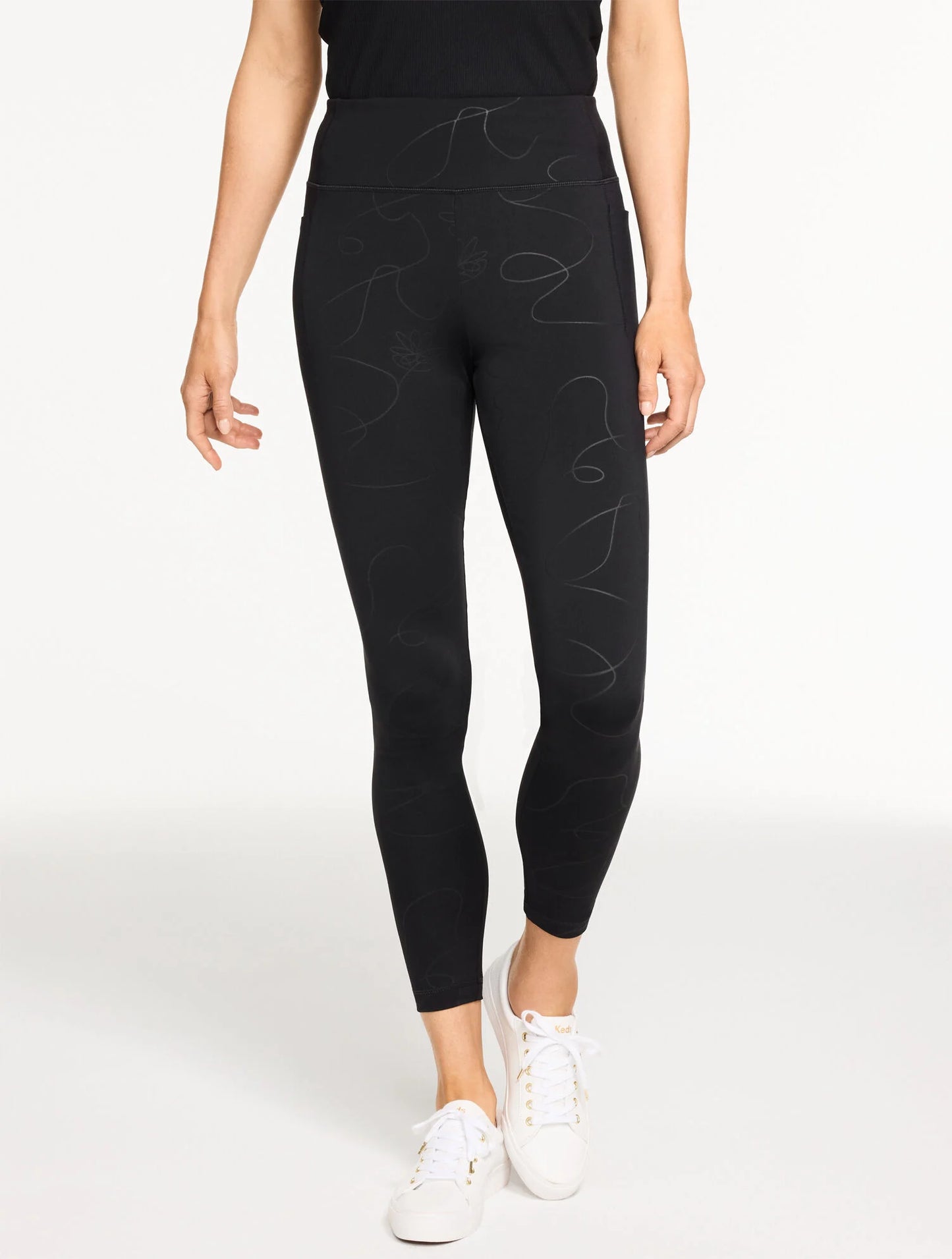 Out & About Leggings - Linear Floral