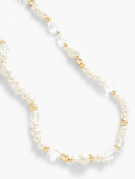 Pearl & Crystal Beaded Necklace