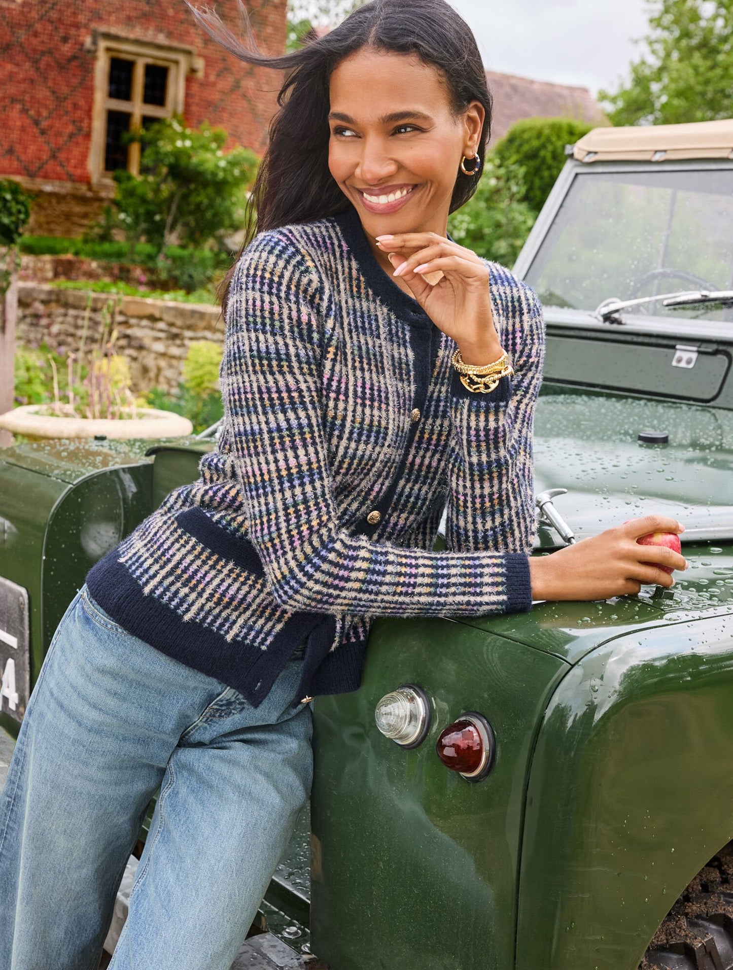 Enamel Stripe Hoop Earrings