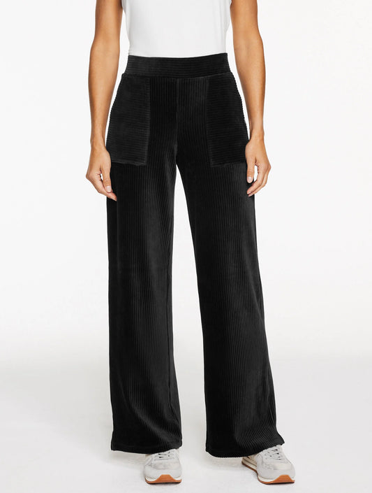 Sky Lounge Velour Wide Leg Pants