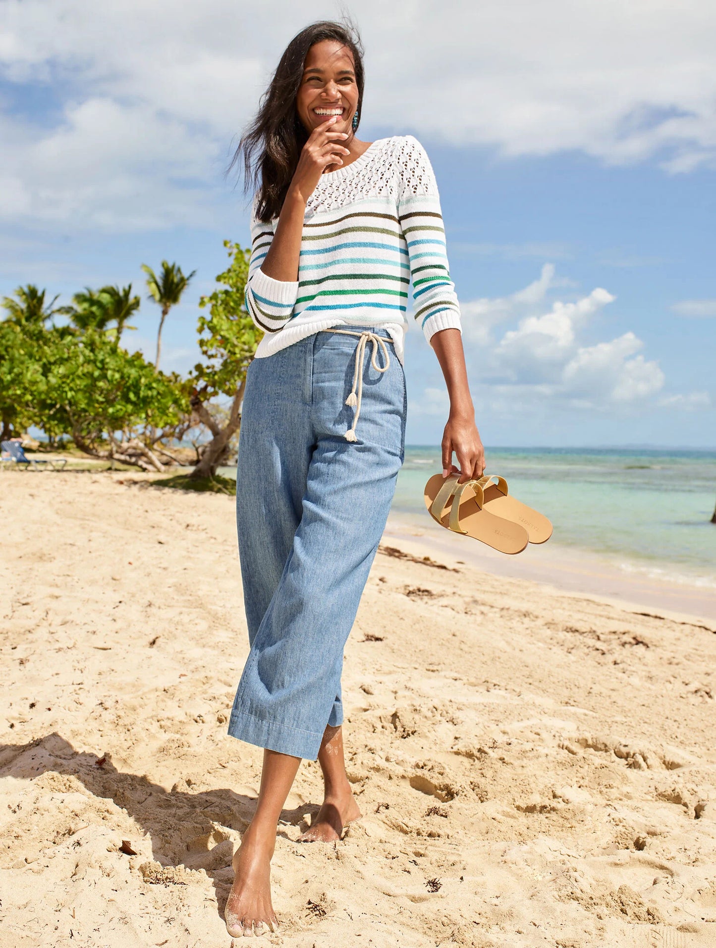 Hannah Metallic Vachetta Slides