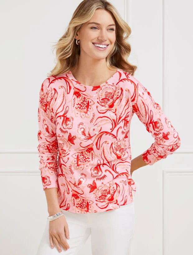 Crewneck Sweater - Jacobean Fantasia