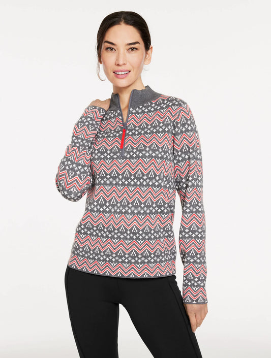 Half-Zip Sweater - Nordic Fair Isle