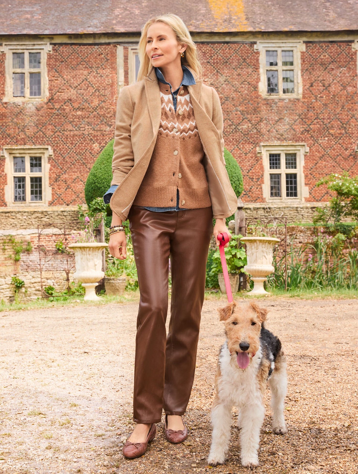 Crewneck Cardigan - Fair Isle Yoke