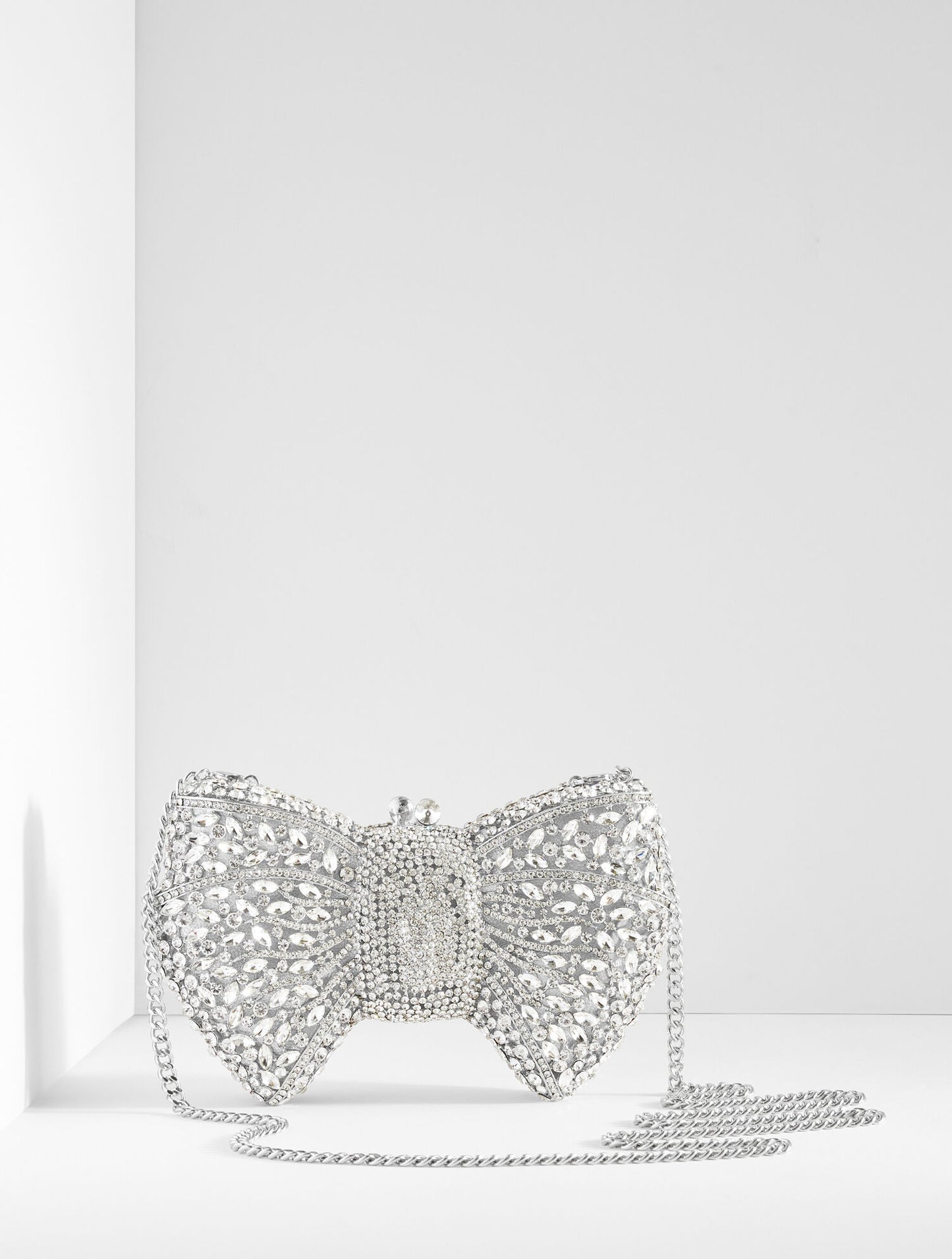 Rhinestone Bow Clutch