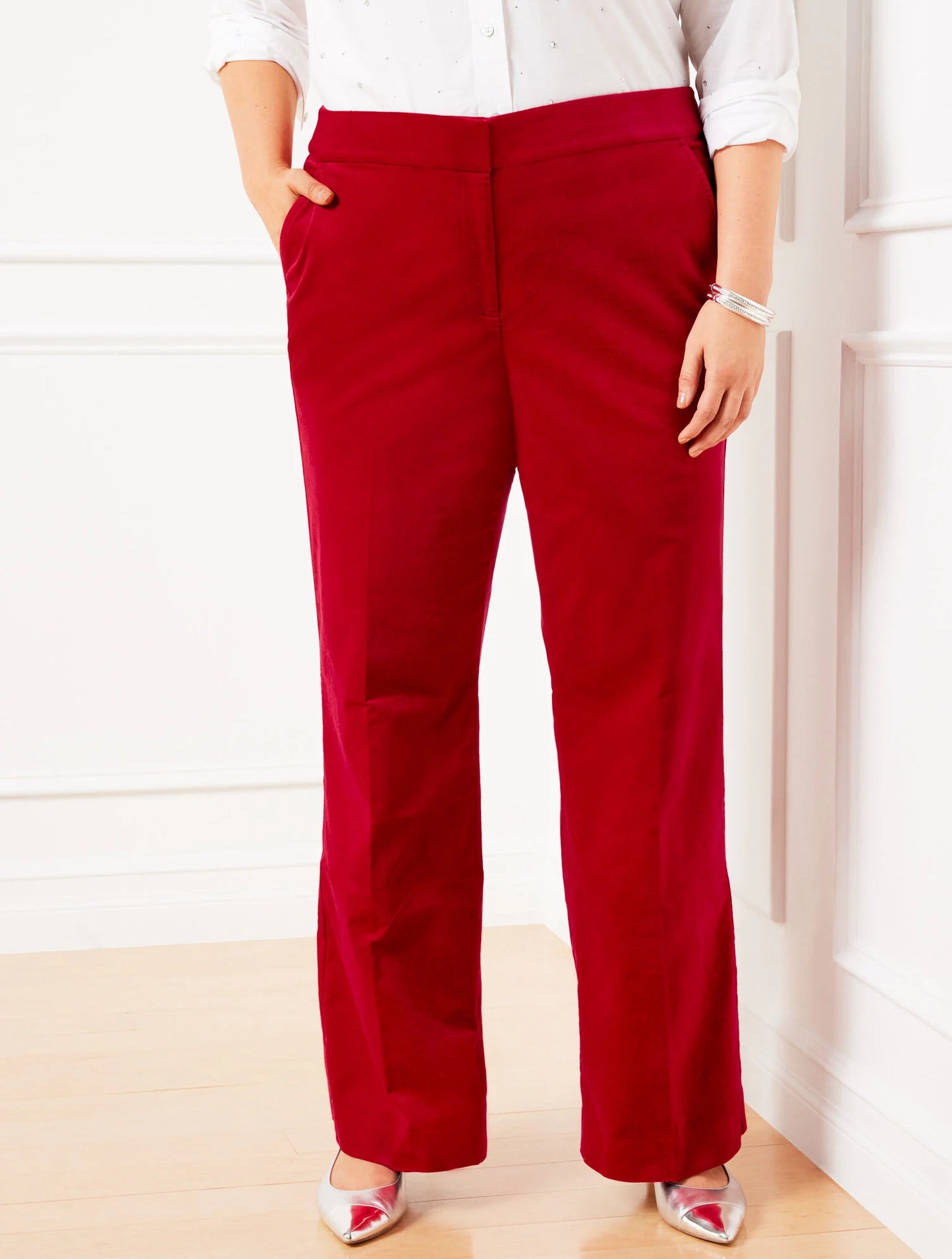 Velveteen Wide Leg Pants
