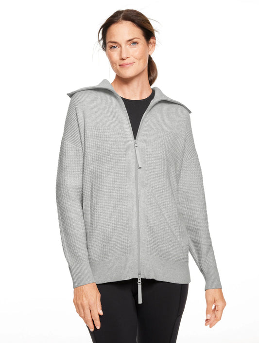 Waffle Knit Sweater Jacket