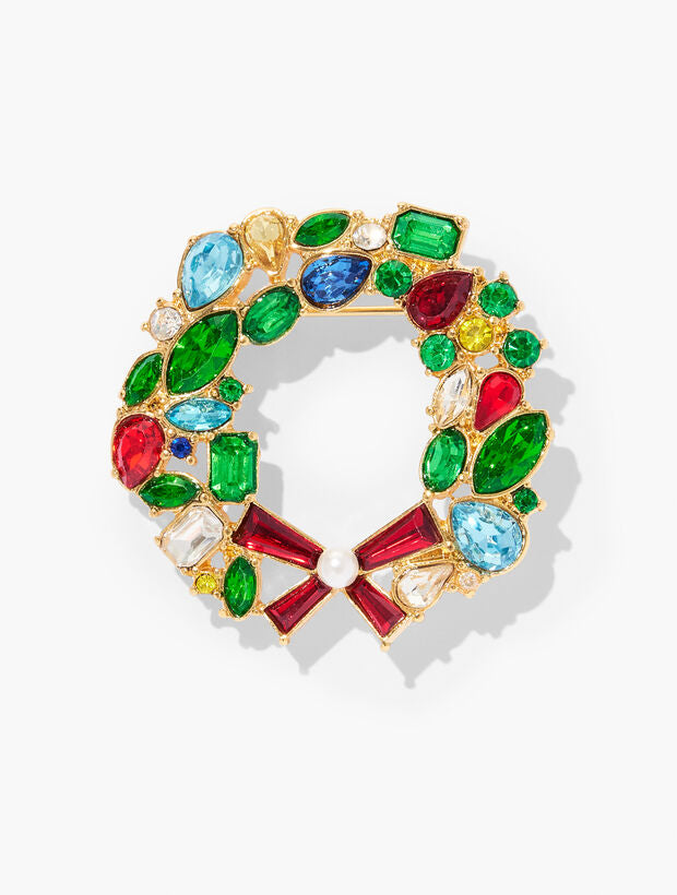 Holiday Wreath Brooch