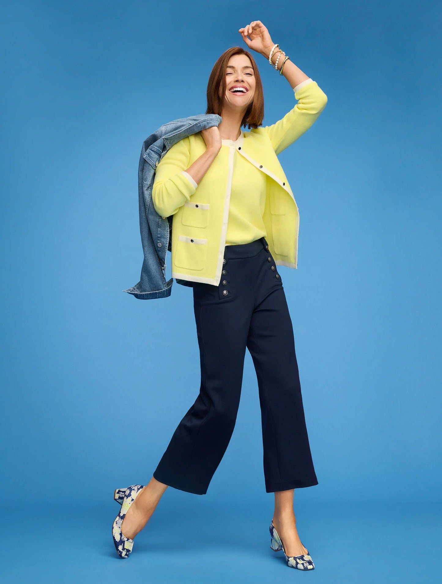 Knit Sailor Crop Pants