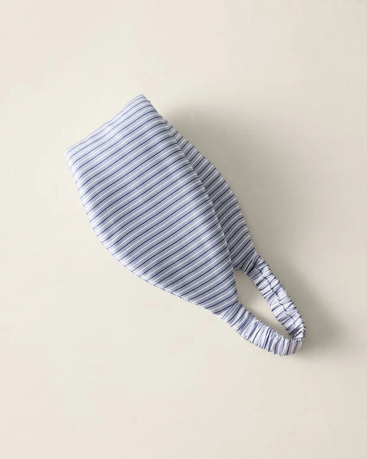 Washable Silk Striped Puffer Eye Mask