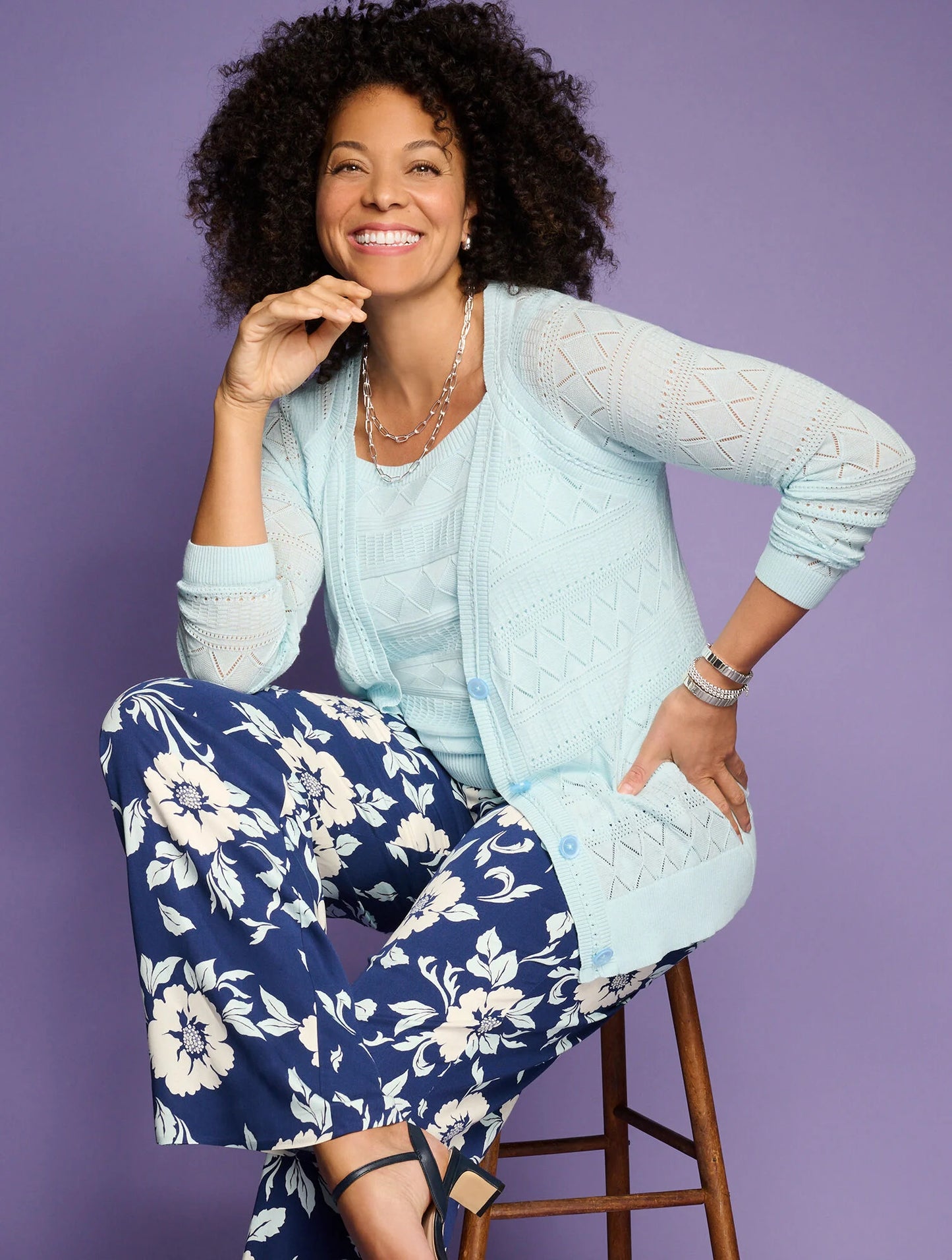 Lace Pointelle Cardigan