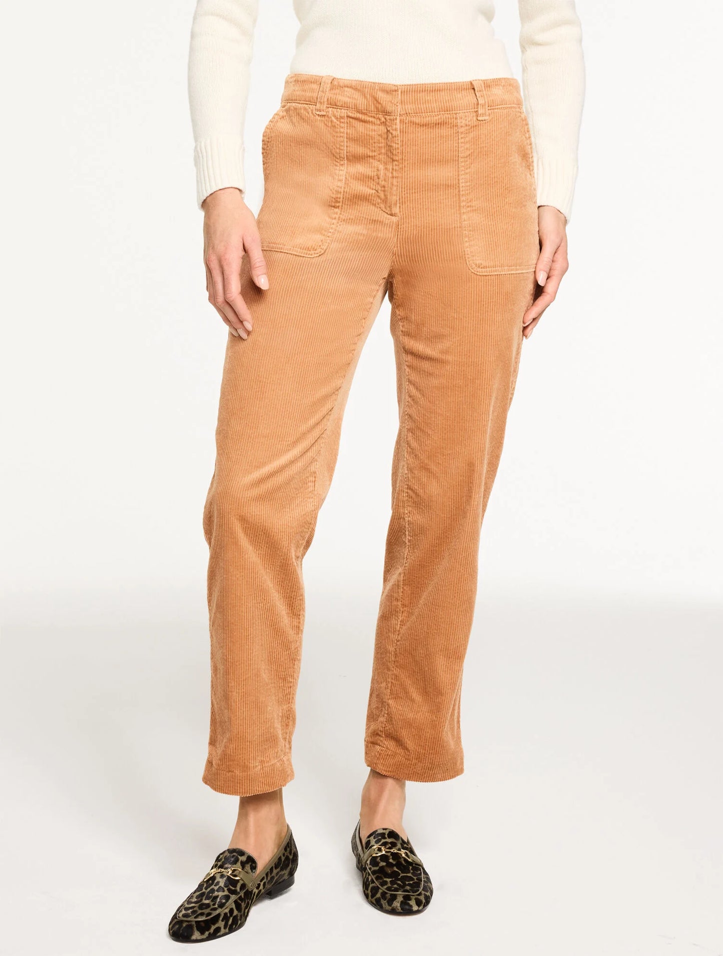 Tapered Ankle Stretch Corduroy Pants