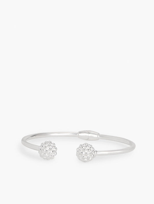 Sterling Silver Ball Cluster Cuff Bracelet