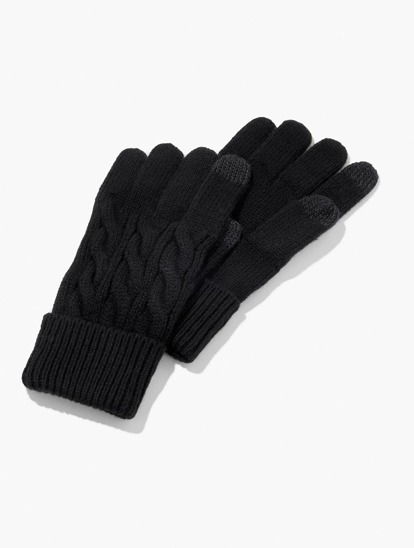 Soft Cable Knit Gloves
