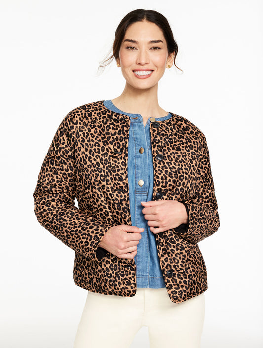 Quilted Reversible Jacket - Allover Animal