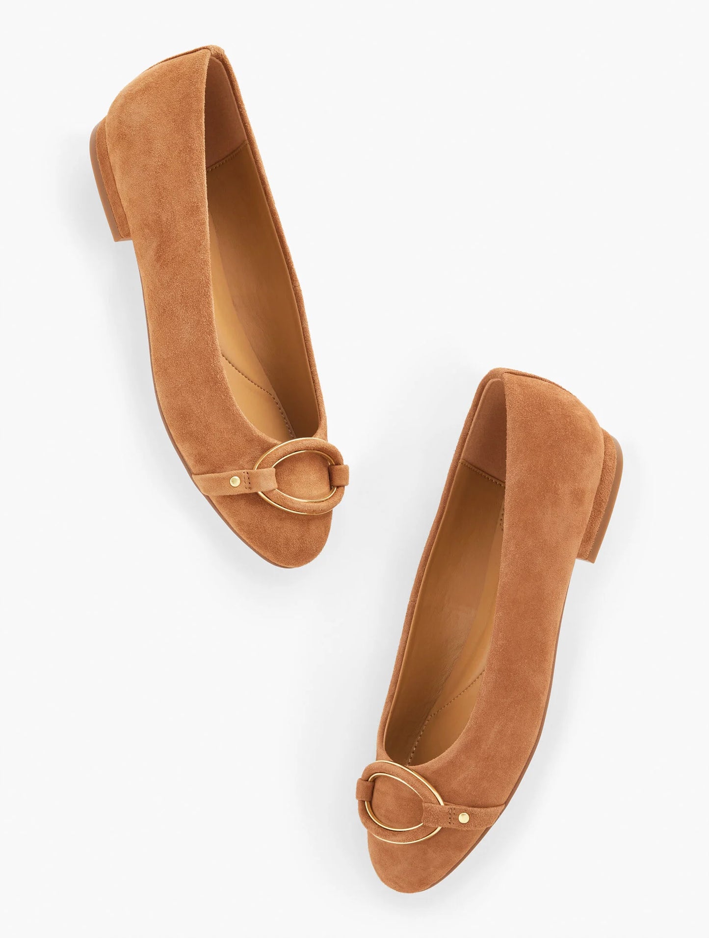 Madison Buckle Suede Ballet Flats