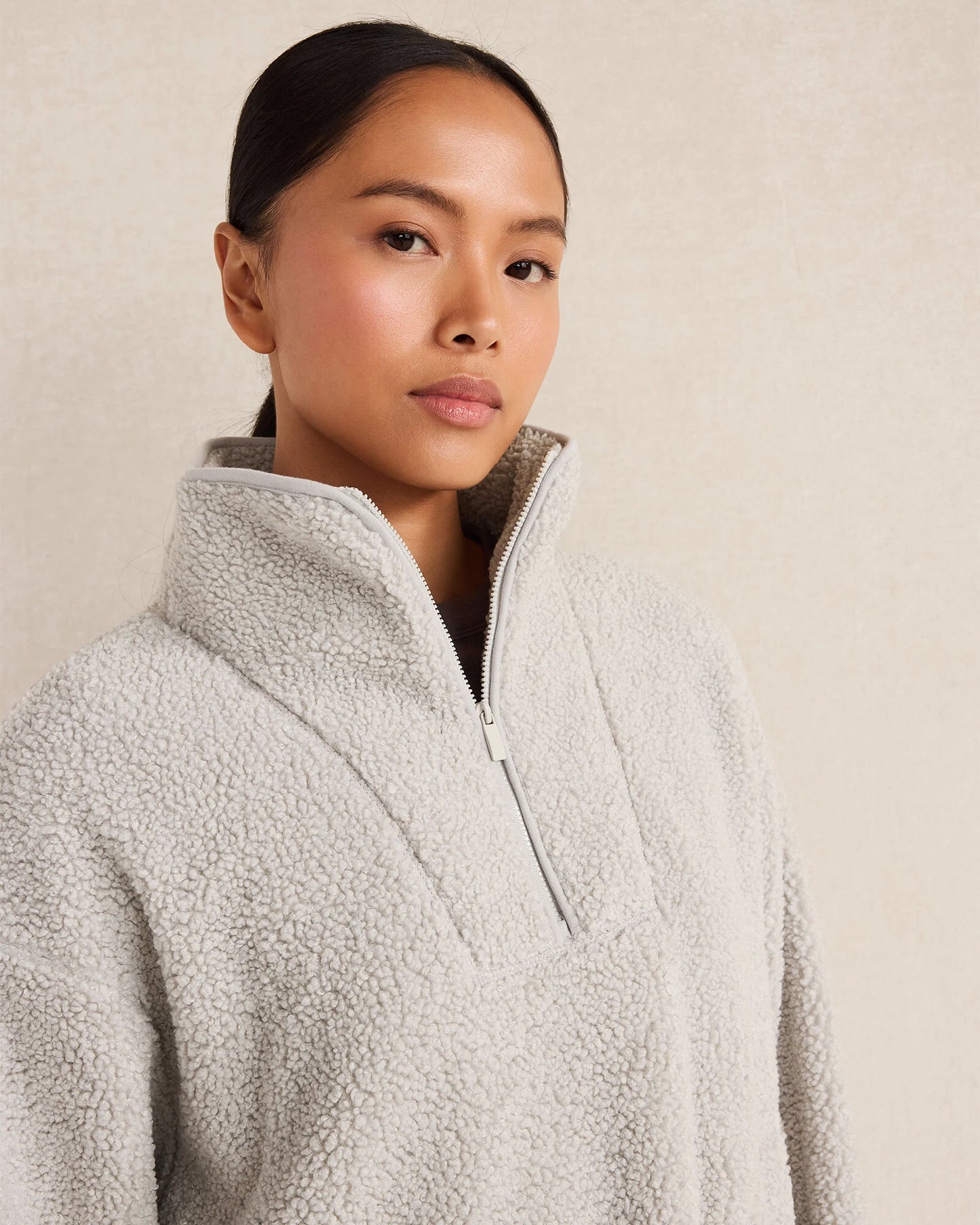 Sherpa Half-Zip Mockneck Pullover