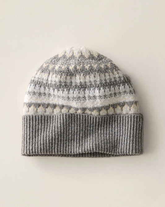 Organic Cotton Blend Nostalgic Fair Isle Beanie