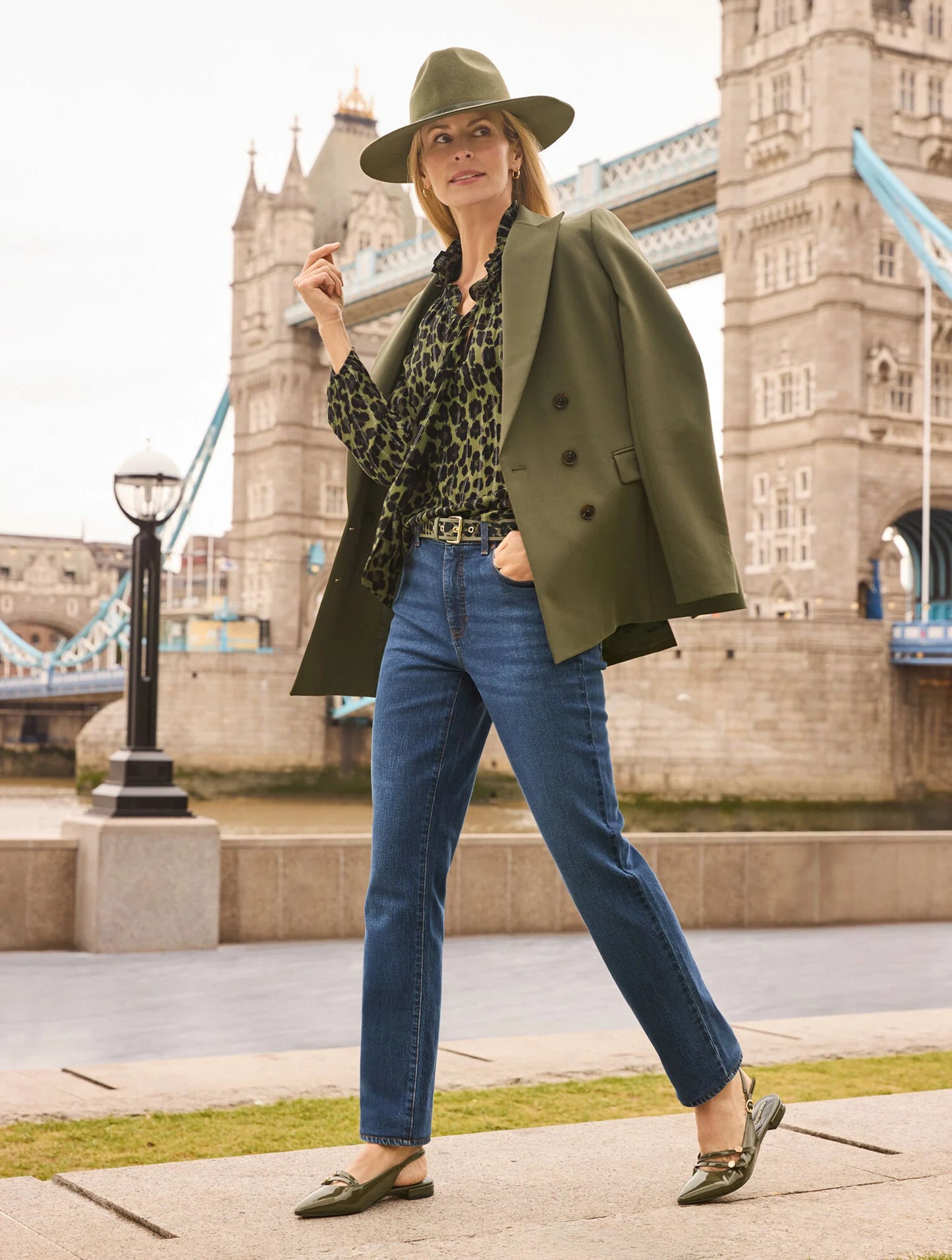 Tie Neck Top - Opulent Ocelot