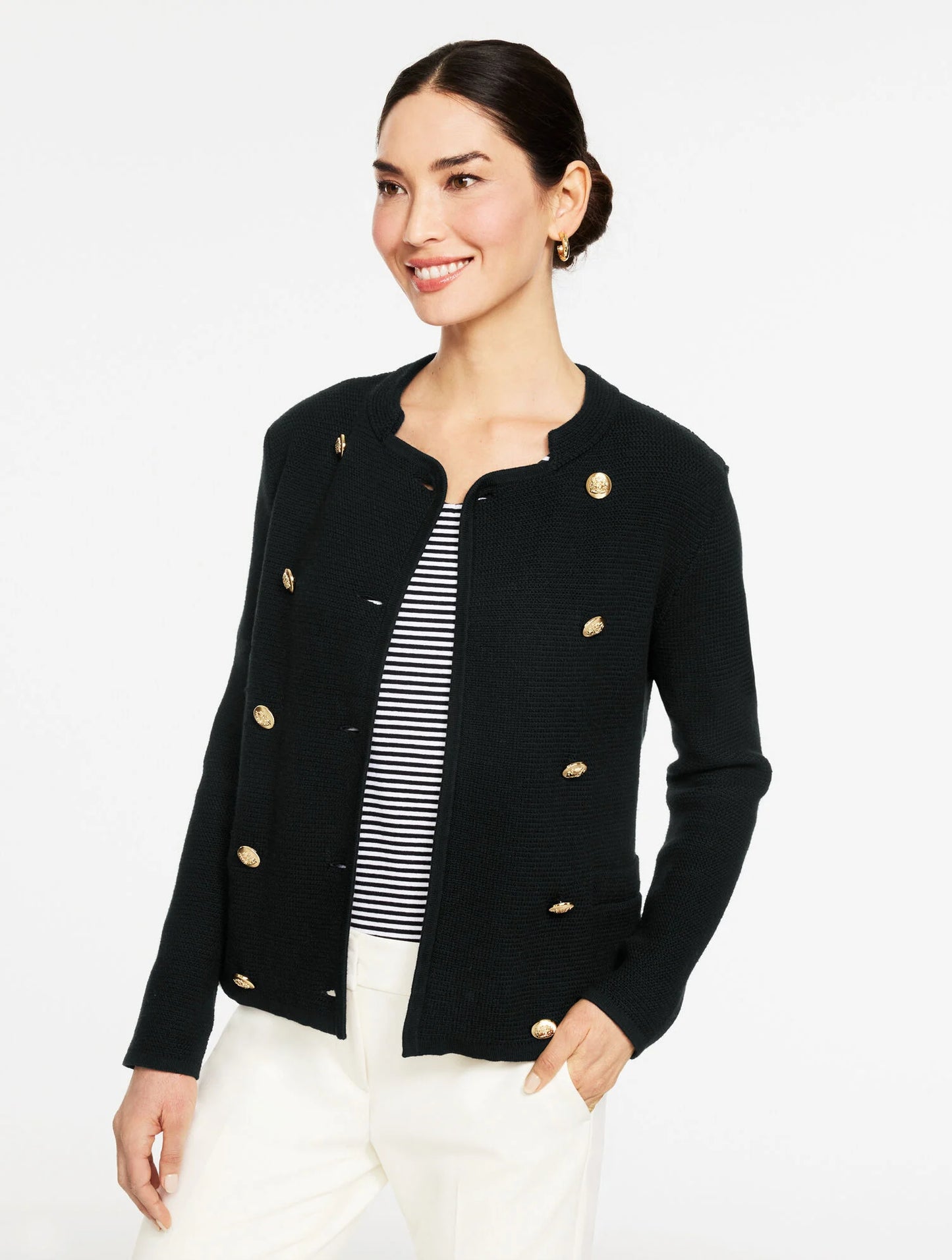 Texture Stitch Double Breasted Jacket