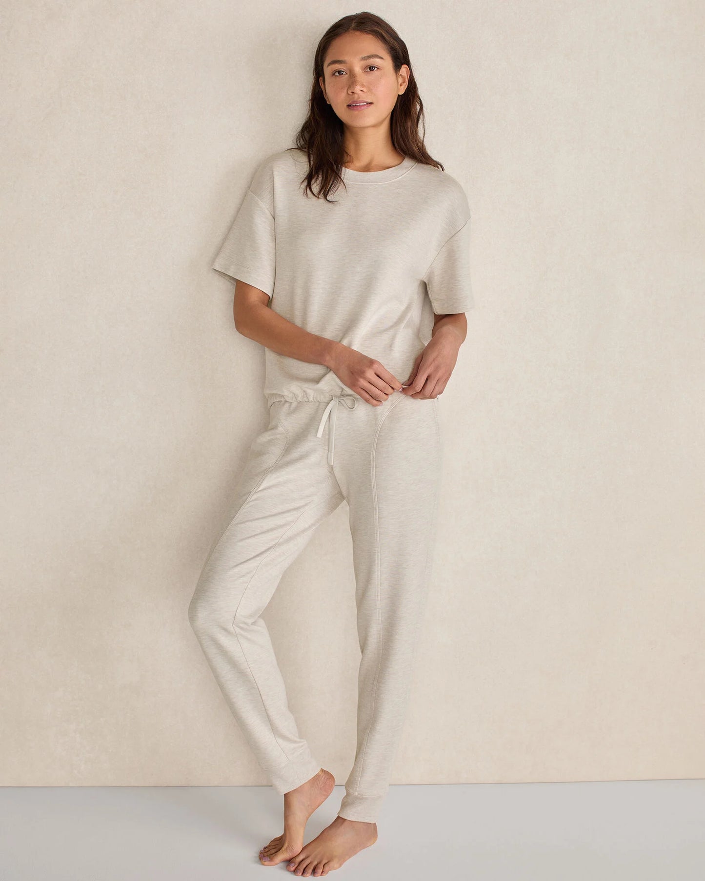 Soft Knit Tie-Front Short Sleeve Top