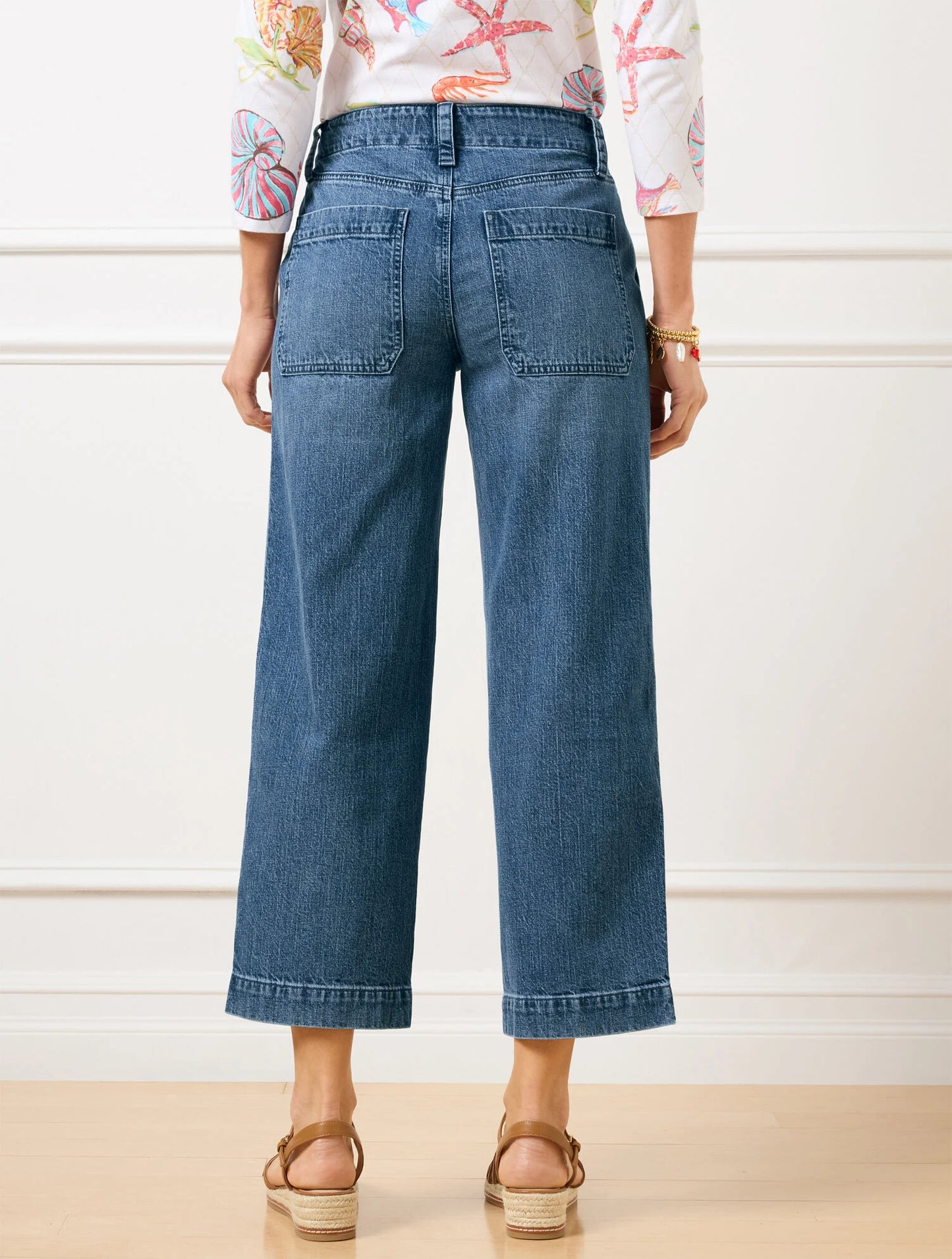 Straight Crop Jeans - Alessia Wash